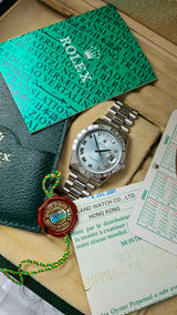 Rolex Day-Date 36 Platinum Baguette Bezel – Ref. 118366