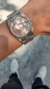 Rolex Day-Date 36 Extreme good condition salmon diamond dial