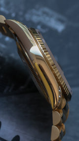 Rolex Day-Date 36 embroidery honeycomb pave 2 year rolex warranty