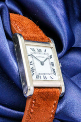 Cartier Tank Normale Rare White gold. All original Reference number: 78092
