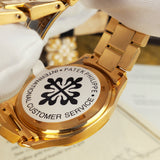 Patek Philippe Full Gold Jumbo Aquanaut, extract of the archives, box, patek serviced