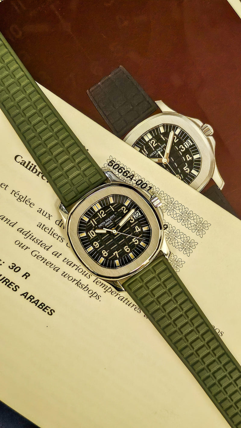 Patek Philippe Aquanaut Full set khaki uncut strap
