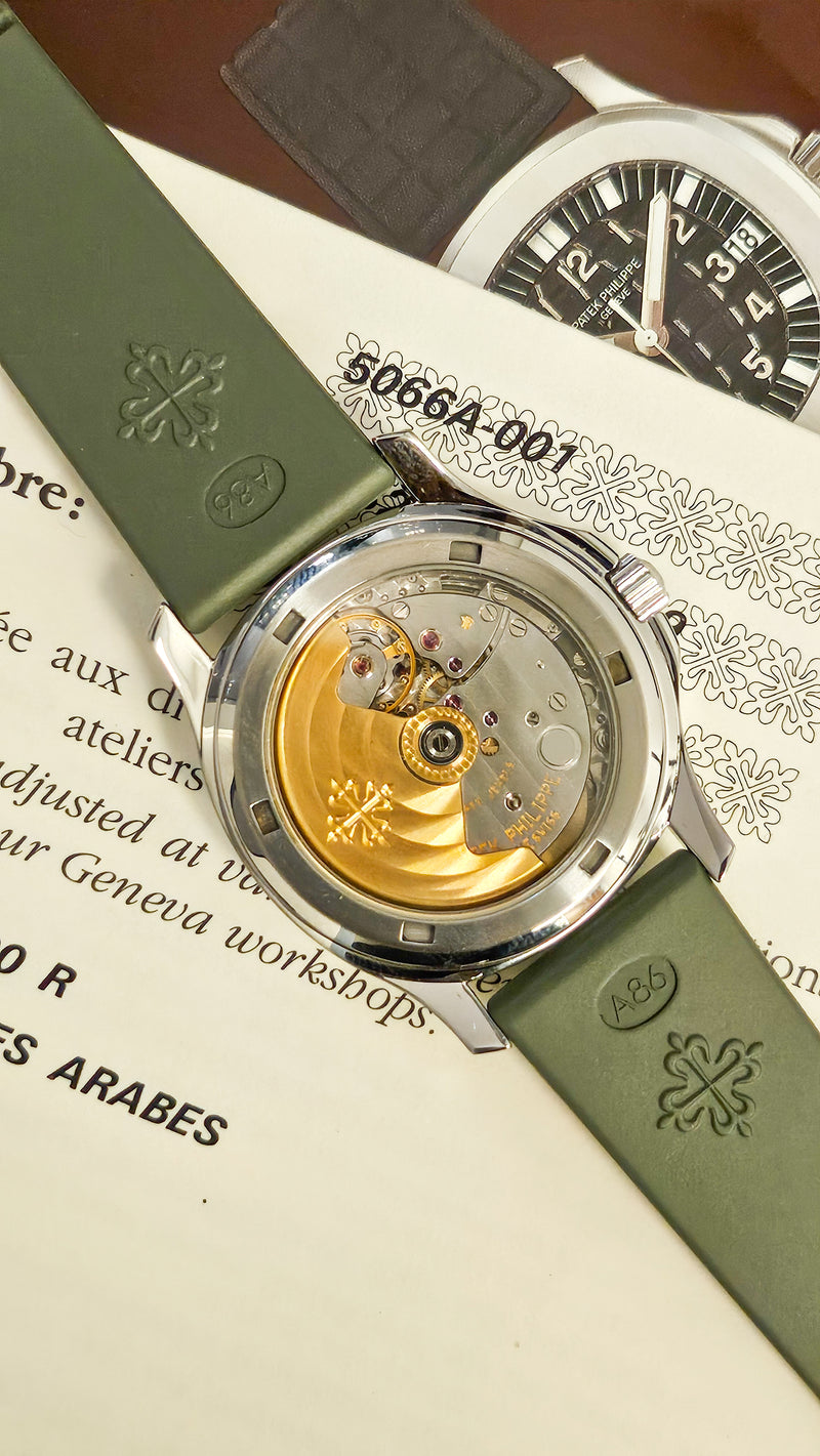 Patek Philippe Aquanaut Full set khaki uncut strap