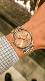 Rolex Day-Date 36 Extreme good condition salmon diamond dial
