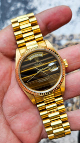 Rolex Day-Date 36 Flawless perfect tiger eye dial unpolished