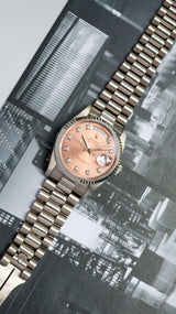 Rolex Day-Date 36 Extreme good condition salmon diamond dial