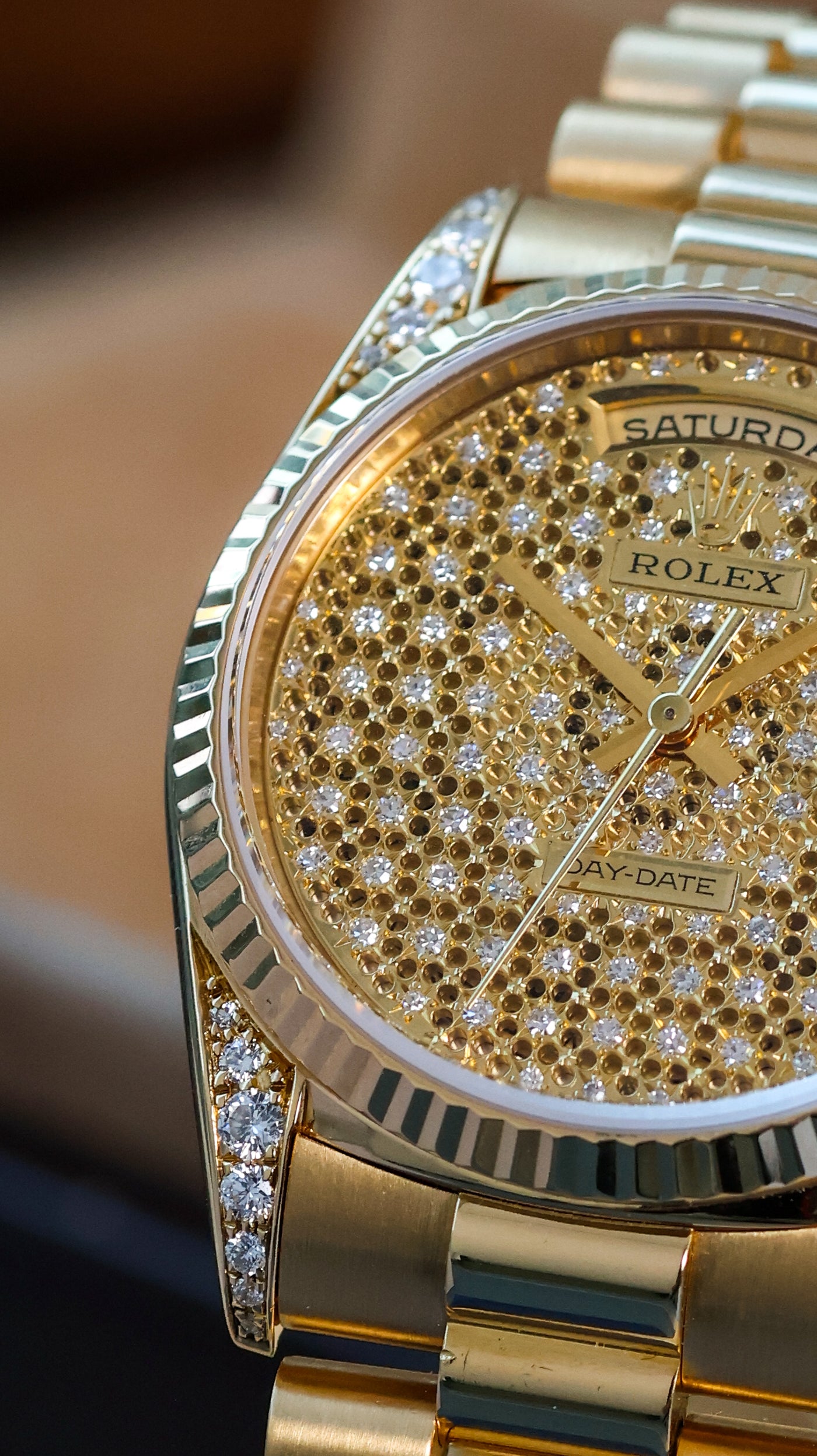 ひでっちページ Rolex Day-Date 36 embroidery honeycomb pave 2 year rolex