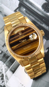 Rolex Day-Date 36 Flawless perfect tiger eye dial unpolished