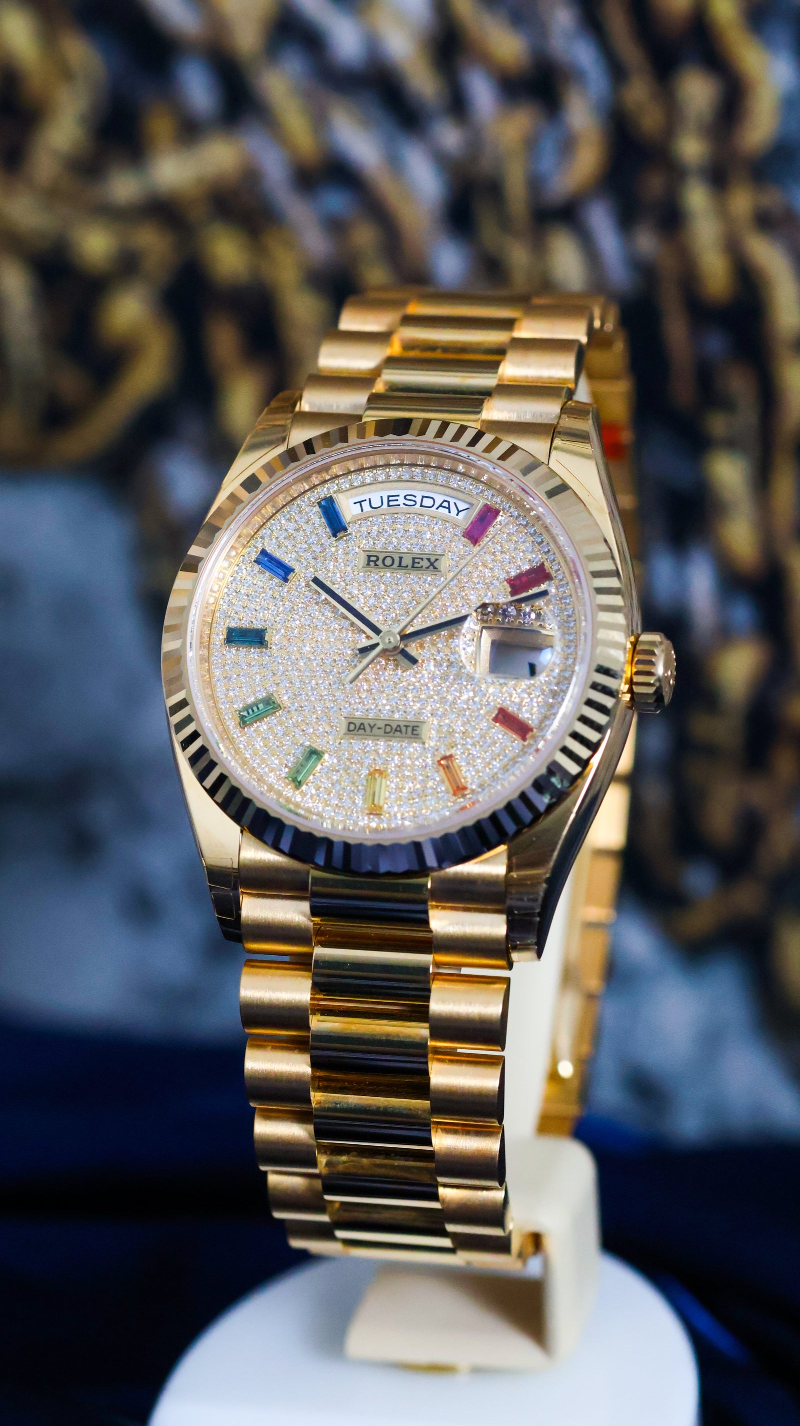 Rolex Day-Date 36 rainbow dail unworn – Newyorkwatchgallery