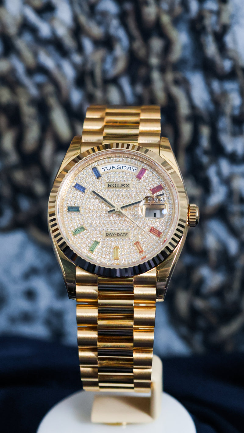 Rolex Day-Date 36 rainbow dail unworn