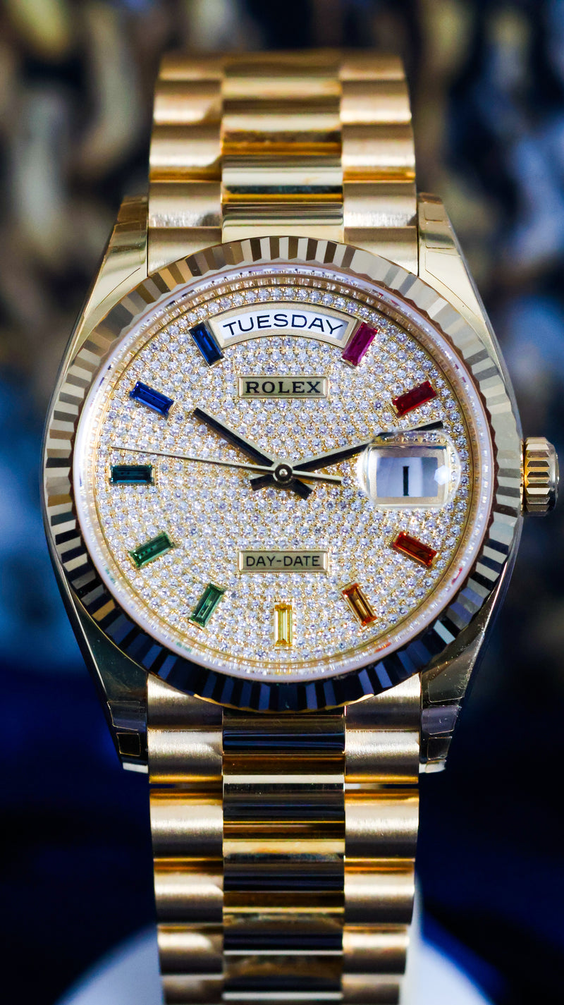 Rolex Day-Date 36 rainbow dail unworn