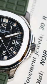 Patek Philippe Aquanaut Full set khaki uncut strap