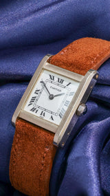 Cartier Tank Normale Rare White gold. All original Reference number: 78092