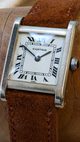 Cartier Tank Normale Rare White gold. All original Reference number: 78092